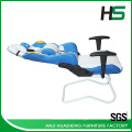 Branco e azul Cool Tone style Racing Chair com braços duráveis